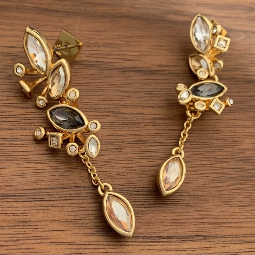 ALEXIS BITTAR Graceful Sculpted Dangling Crystal Post Earrings - Picture 8 of 11